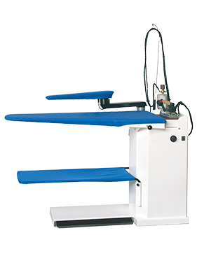 Professional ironing board with steam generator